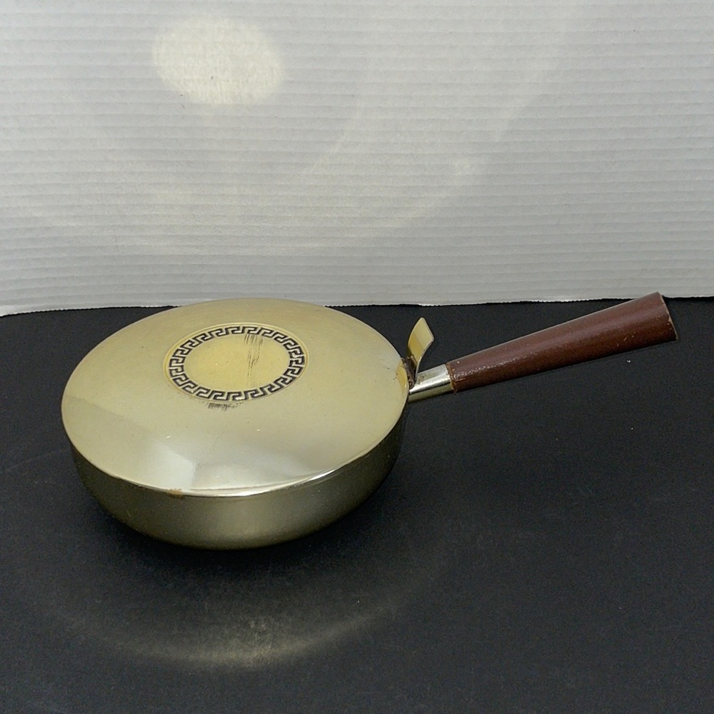 Vintage Brass Ash Pan Silent Buttler Crumb Catcher Canada Wood Handle